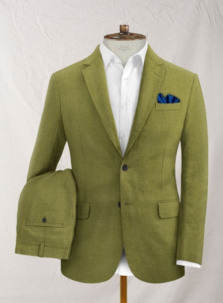 Italian Linen Moss Green Suit