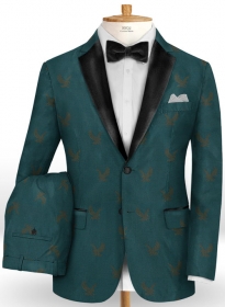 Eagle Teal Wool Tuxedo Suit