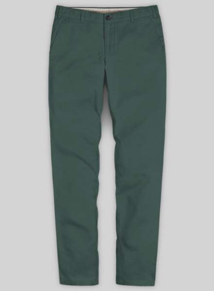 Gallo Green Cotton Stretch Chino Pants