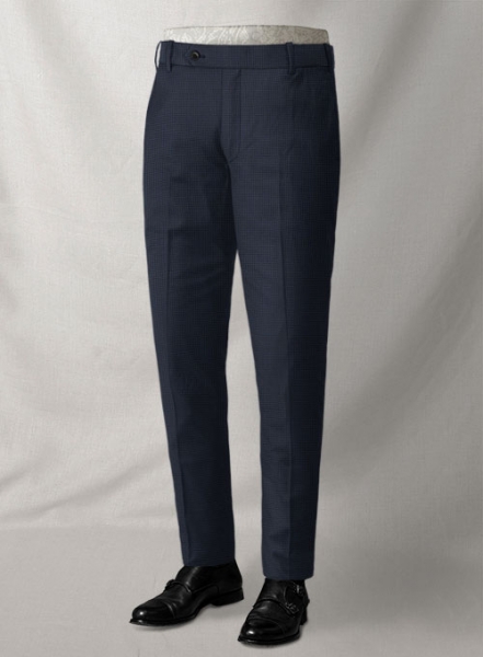 Napolean Mini Houndstooth Blue Wool Pants