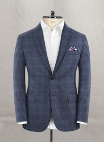 Napolean Tartan Blue Wool Jacket