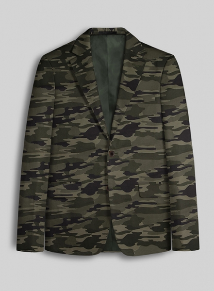 Green Stretch Camo Suit