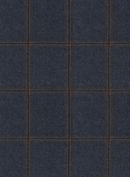 Reda Slate Blue Checks Wool Suit