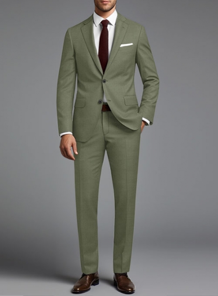 Scabal Fern Green Wool Suit