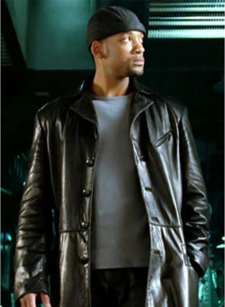 Will Smith I Robot Leather Long Coat