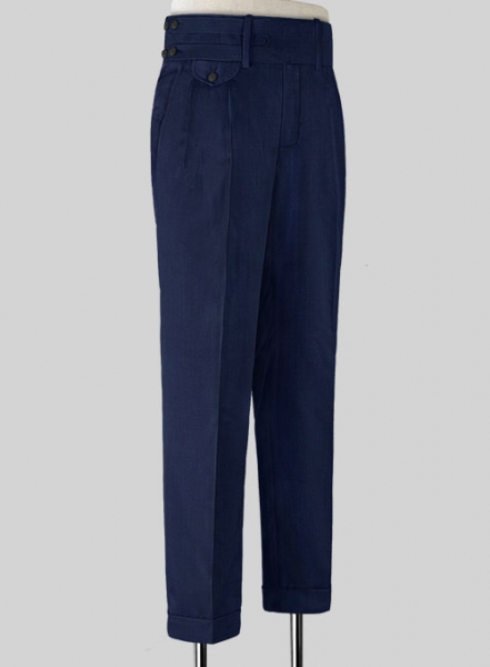 Napolean Bottle Blue Double Gurkha Wool Trousers