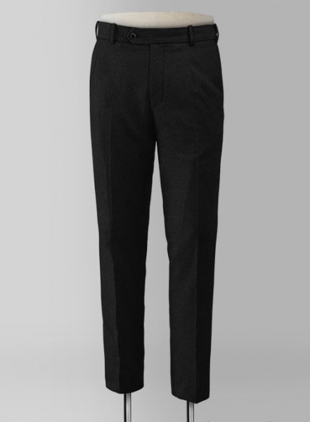 Black Heavy Tweed Pants