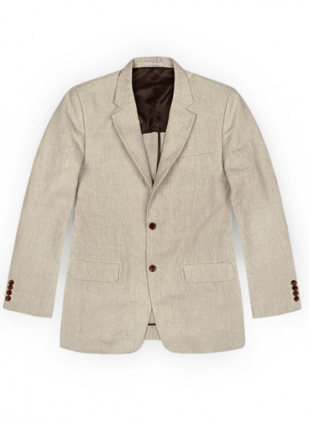 Italian Casa Beige Unstructured Linen Jacket