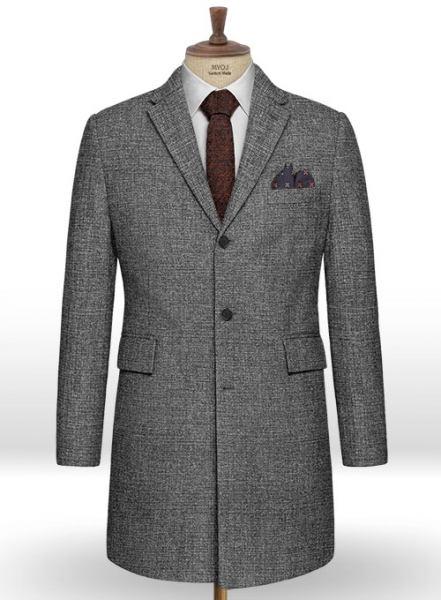 Vintage Glasgow Gray Tweed Overcoat