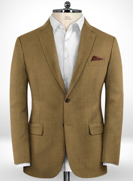 Dark Walnut Khaki Wool Suit