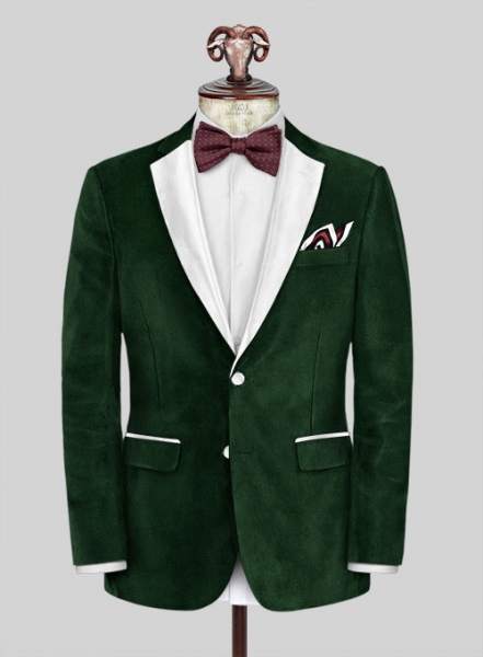 Green Velvet Tuxedo Jacket