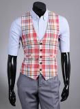 Plaid Waist Coat - Pre Set Sizes - Quick Order