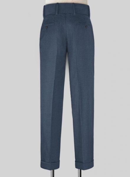 Napolean Slate Blue Double Gurkha Wool Trousers