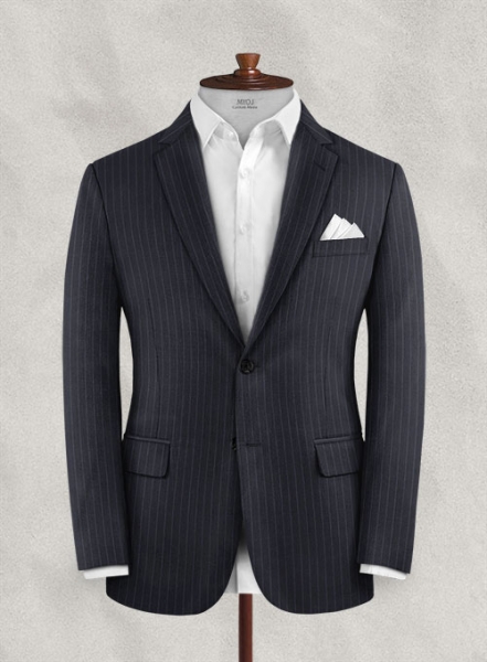 Napolean Windsor Blue Stripe Wool Suit