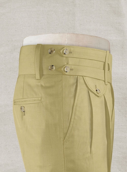 Khaki Double Gurkha Wool Trousers