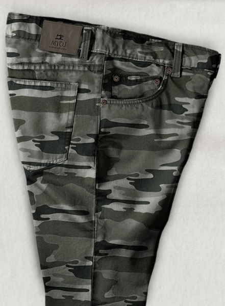 Gray Stretch Camo Jeans