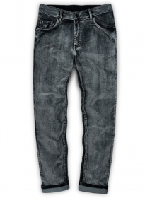 Slate Black Corduroy Stretch Jeans - Vintage Wash