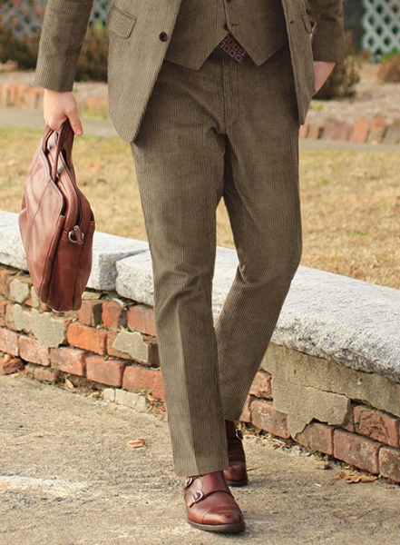 Dark Beige Corduroy Suit