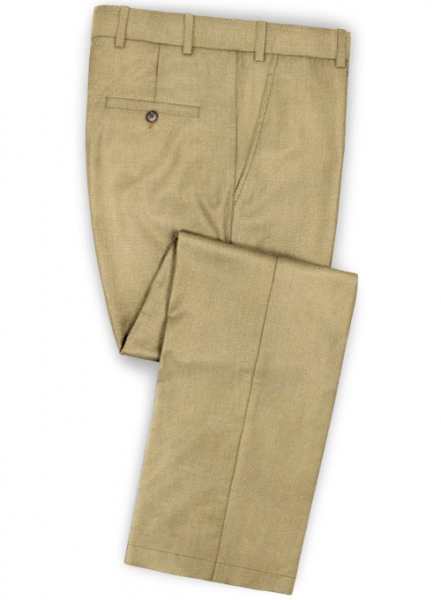 Italian Khaki Twill Linen Suit