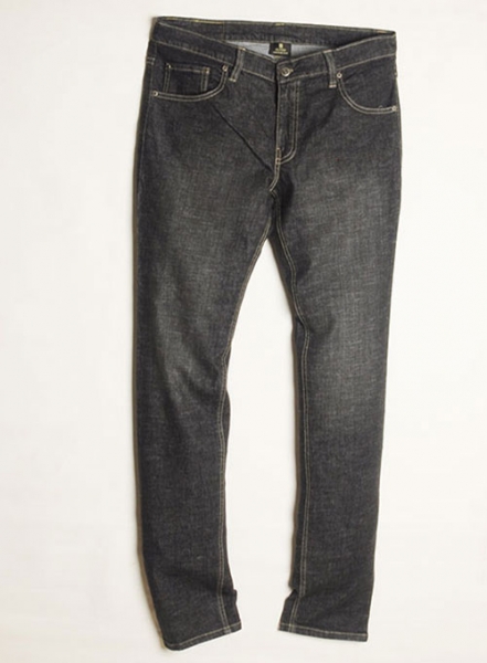 Stone Carbon Black Stretch Jeans - Scrape Wash