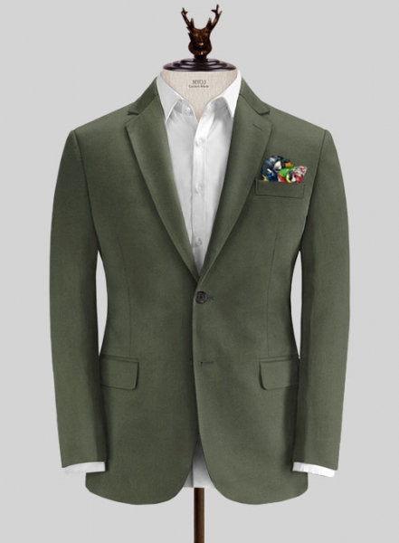 Caccioppoli Cotton Gabardine Oak Green Jacket