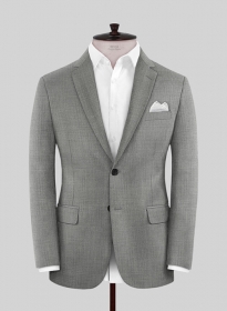 Napolean Sharkskin Light Gray Wool Jacket