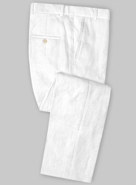 Pure White Linen Suit