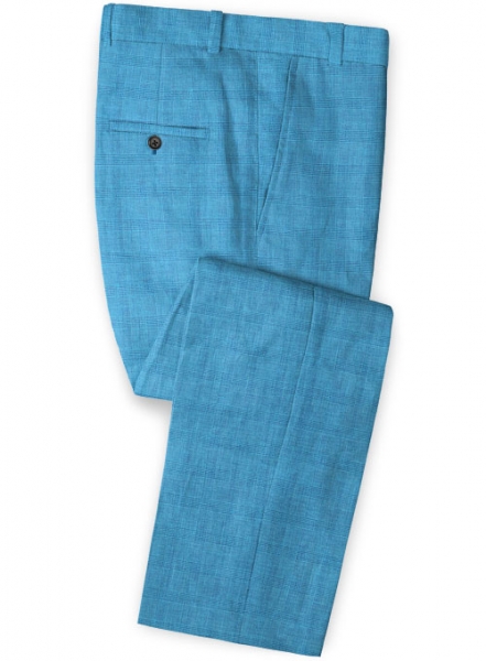 Italian Prince Blue Linen Suit