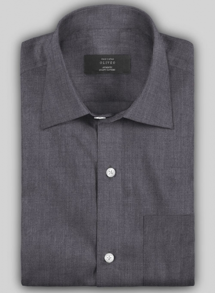 European Haze Purple Linen Shirt - Half Sleeves