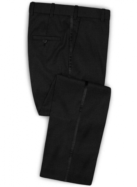 Black Merino Wool Tuxedo Suit