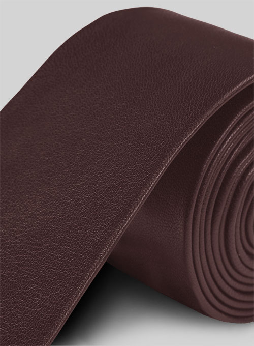 Burgundy Leather Tie