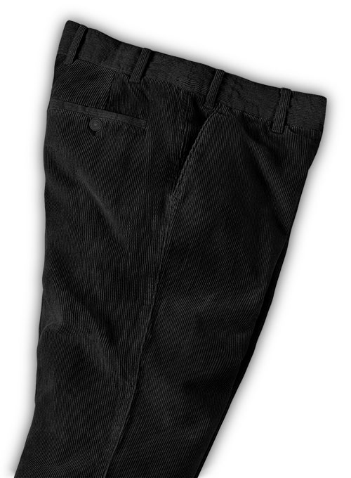 black corduroy flare pants