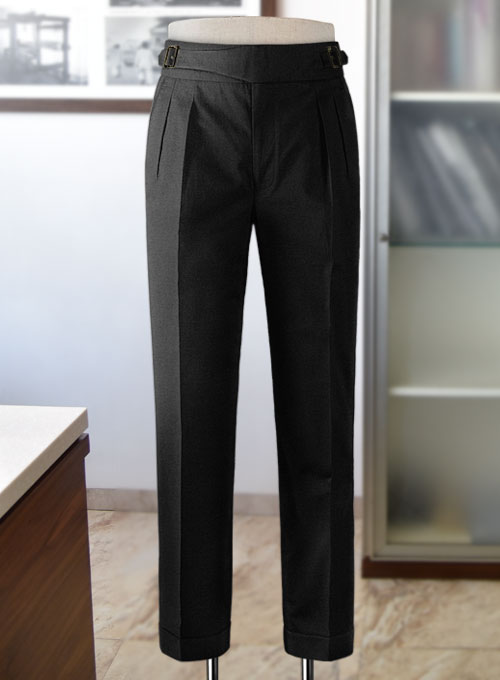 Black Chino Gurkha Trousers