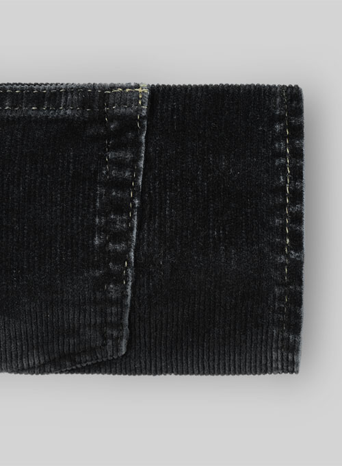 Slate Black Corduroy Stretch Jeans - Denim-X