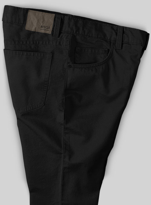 Black Cotton Power Stretch Chino Jeans