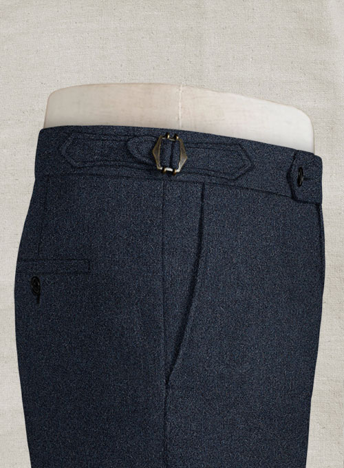 Blue Heavy Highland Tweed Trousers