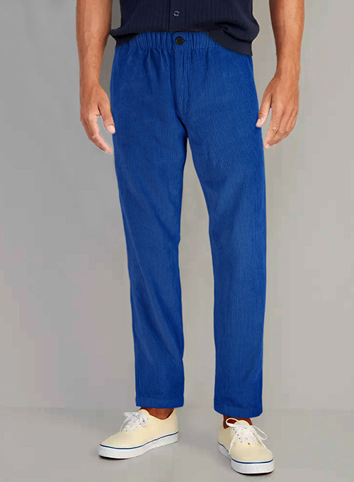 Easy Pants Bright Blue Corduroy