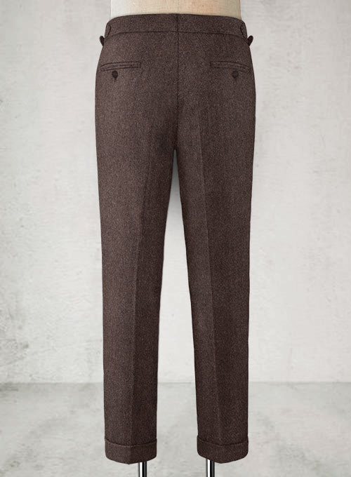 Brown Heavy Highland Tweed Trousers