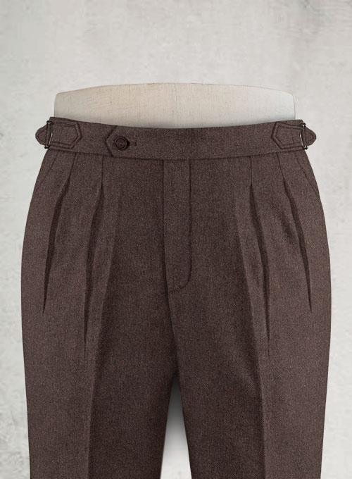 Brown Heavy Highland Tweed Trousers