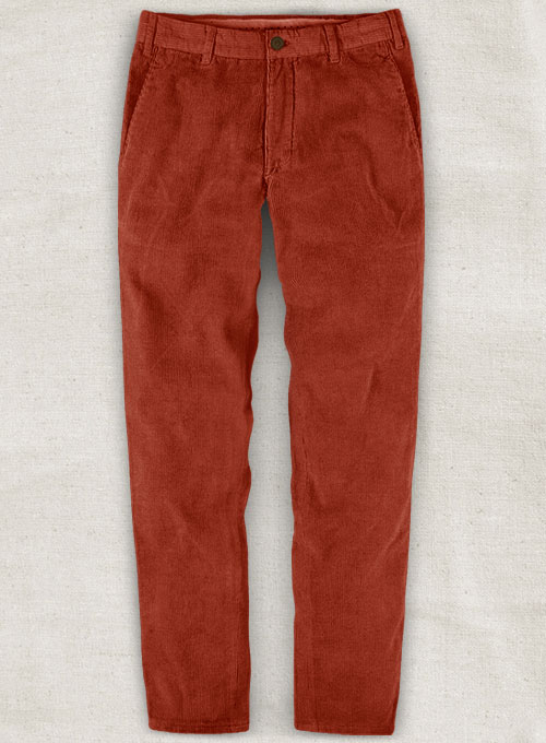 Burnt Sienna Corduroy Trousers