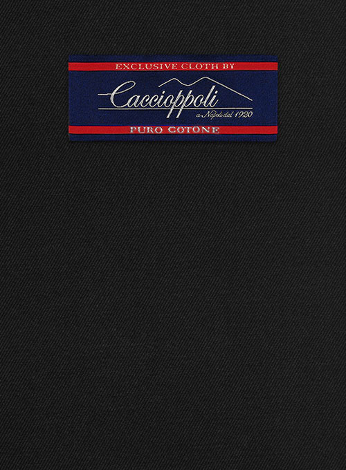 Caccioppoli Cotton Drill Black Pants