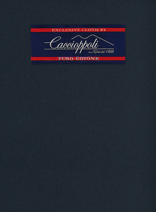 Caccioppoli Cotton Gabardine Dark Blue Pants