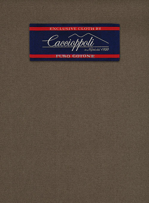 Caccioppoli Cotton Gabardine Dark Brown Pants