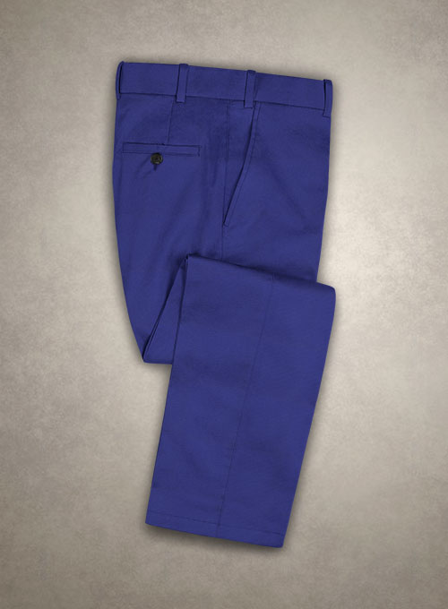 Caccioppoli Cotton Drill Cobalt Blue Pants