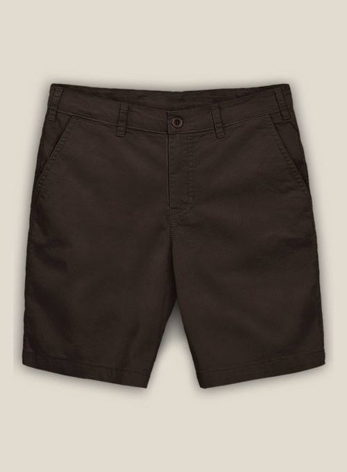 Caffe Brown Stretch Chino Shorts