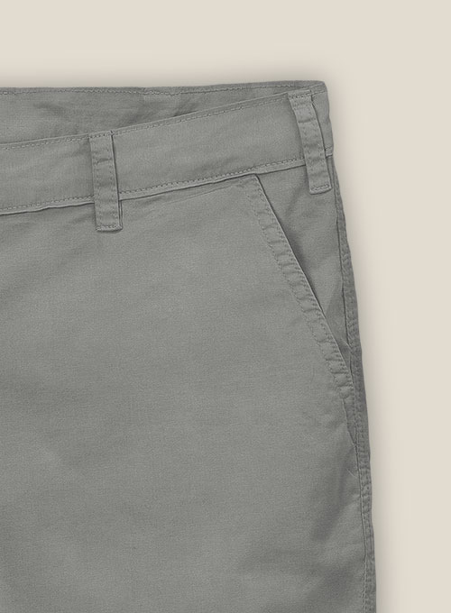 Dark Gray Stretch Chino Shorts