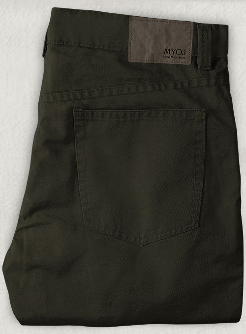 Dark Olive Green Chino Jeans