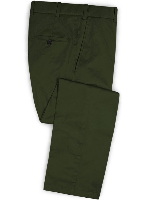 Dark Olive Green Chino Pants : MakeYourOwnJeans®: Made To Measure ...