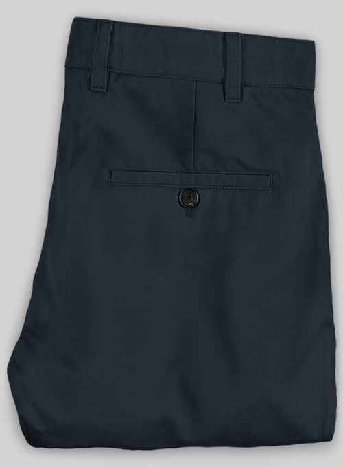 Dark Blue Stretch Chino Pants