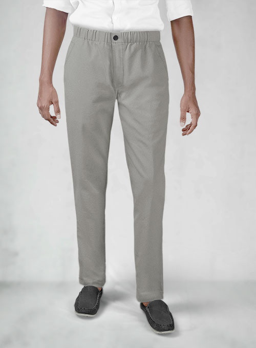 Easy Pants Gray Cotton Canvas